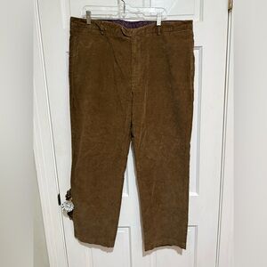 Cremieux Mens Brown Corduroy Pants 40x30